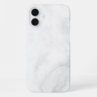 Moderne weiße Marmor iPhone 16 Plus Hülle