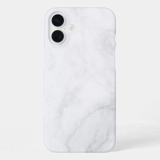 Moderne weiße Marmor iPhone Hülle (Rückseite)