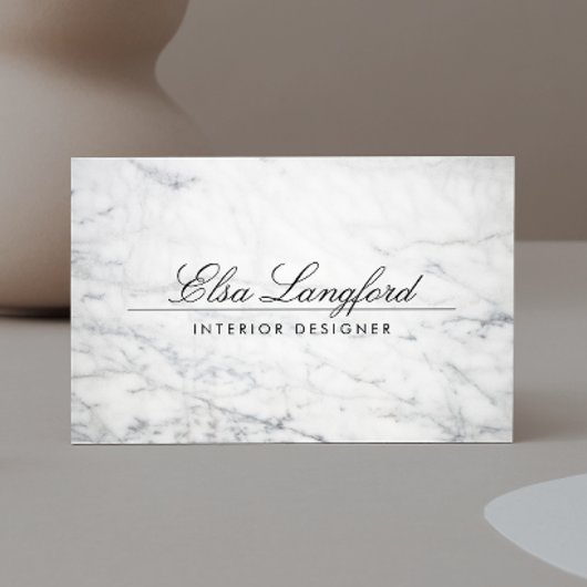 Moderne weiße Marmorkarte Luxus Designer Business Visitenkarte