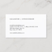 Moderne weiße Marmorkarte Luxus Designer Business Visitenkarte (Rückseite)