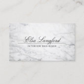 Moderne weiße Marmorkarte Luxus Designer Business Visitenkarte (Vorderseite)
