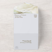 Moderne, weiße Marmorplatte Elegante Hochzeit All In One Einladung (Außenbereich)