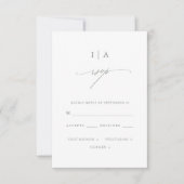 Moderne weiße Monogramm Hochzeitsrampe RSVP Karte (Vorderseite)