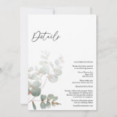 Moderne, weiße Monogramm in einer Hochzeit Einladung (Rückseite)