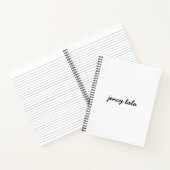 Moderne weiße Monogramm-Minimalist-Design Notizblock (Innenseite)