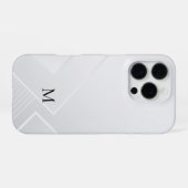 Moderne weiße Muster iPhone Hülle (Rückseite (Horizontal))