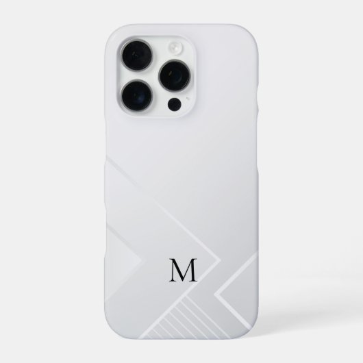 Moderne weiße Muster iPhone Hülle (Rückseite)