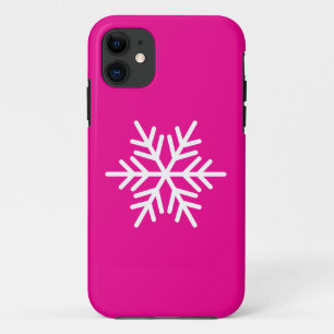Moderne weiße nordische Schneeflocke auf strahlend Case-Mate iPhone Hülle
