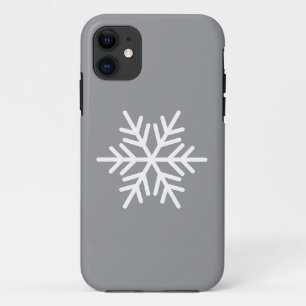 Moderne weiße nordische Schneeflocke auf winterlic Case-Mate iPhone Hülle