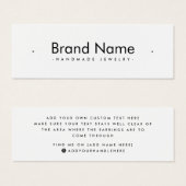 Moderne weiße Ohrring-Visitenkarte (Vorne & Hinten)