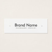 Moderne weiße Ohrring-Visitenkarte (Vorderseite)