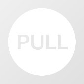 Moderne weiße PULL Business Store Tür Fensteraufkleber (Blatt)