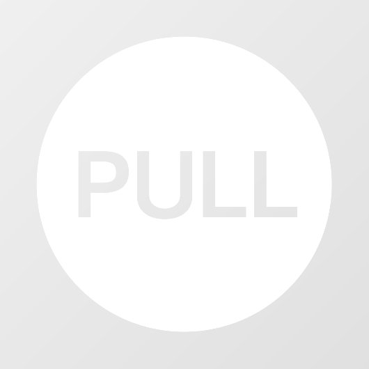 Moderne weiße PULL Business Store Tür Fensteraufkleber (Blatt)