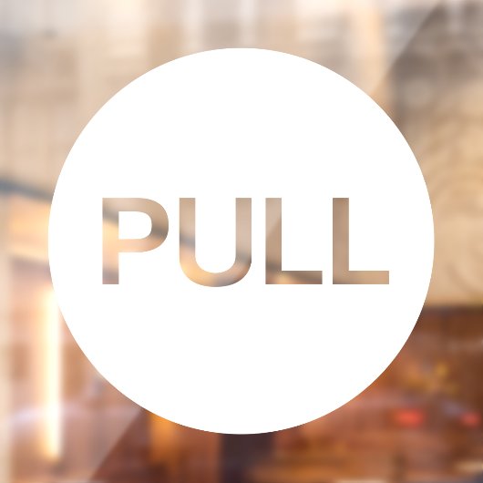 Moderne weiße PULL Business Store Tür Fensteraufkleber (Blatt 2)