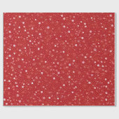 Moderne weiße Punkte an roten Weihnachten Geschenkpapier (Flach)