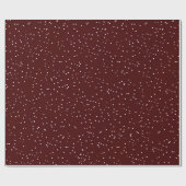 Moderne, weiße Punkte auf der Marone Geschenkpapier (Flach)