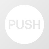 Moderne weiße PUSH & Pull Business Store Tür Fensteraufkleber (Blatt)