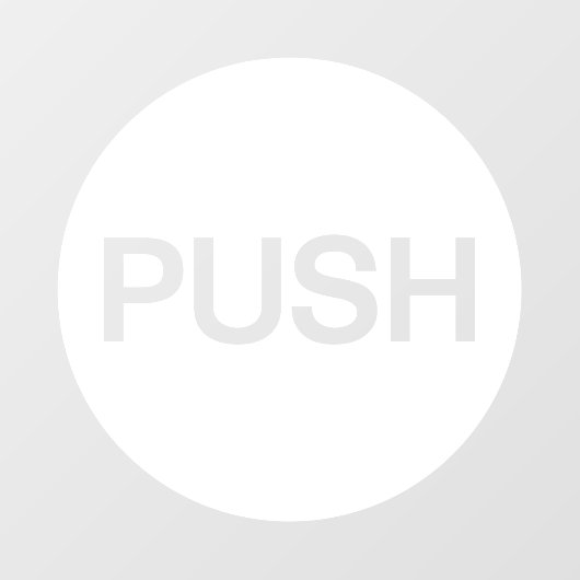 Moderne weiße PUSH & Pull Business Store Tür Fensteraufkleber (Blatt)