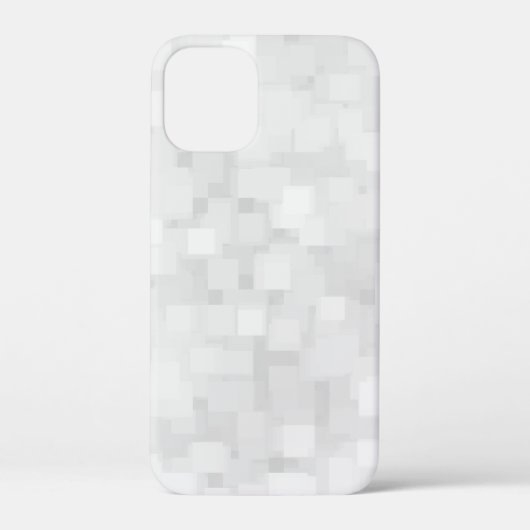 Moderne weiße quadratische Muster Case-Mate iPhone Hülle (Rückseite)