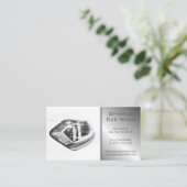 Moderne weiße Scheinwerfer-Visitenkarte Visitenkarte (Stehend Vorderseite)