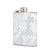 Moderne weiße Schlange Druckkolben Flachmann (Links)