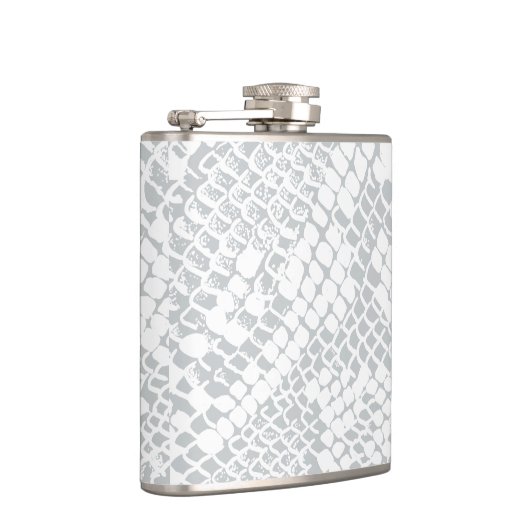 Moderne weiße Schlange Druckkolben Flachmann (Rechts)