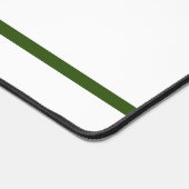 Moderne, weiße, schmalere, dunkelgrüne Streifen Schreibtischunterlage (Ecke)