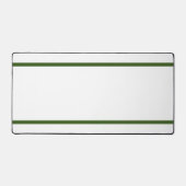 Moderne, weiße, schmalere, dunkelgrüne Streifen Schreibtischunterlage (Vorderseite)