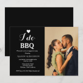 Moderne weiße Schrift i do Grillen Engagement Part Einladung (Vorne/Hinten)