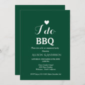 Moderne weiße Schrift i do Grillen Engagement Part Einladung (Vorne/Hinten)