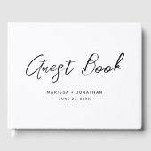 Moderne, weiße Schwarze Hand Gästebuch (Vorderseite)