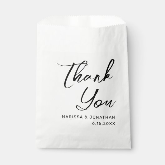 Moderne, weiße Schwarze Hand Geschenktütchen (Vorderseite)