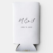 Moderne, weiße Schwarze Hand Selters Dosenkühler (Vorderseite)