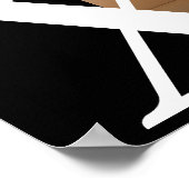 Moderne Weiße Schwarze Trendy Foto Abschlussfeier Poster (Ecke)