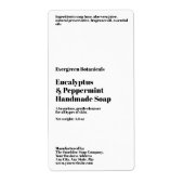 Moderne weiße Seifenverpackungs-Etikette (Vorne)