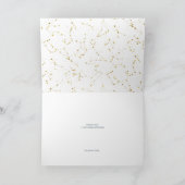 Moderne weiße Sterne auf trendgrauen Weihnachten (Innenseite)