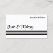 Moderne weiße Streifen Beruflich stilvoll Visitenkarte (Vorderseite)