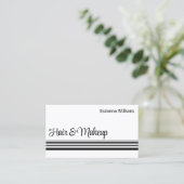 Moderne weiße Streifen mit Beruflichem Foto Visitenkarte (Stehend Vorderseite)