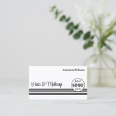 Moderne, weiße Streifen mit Beruflichen Logos Visitenkarte (Stehend Vorderseite)