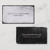 Moderne weiße Tafel-Vintage Geschäfts-Karten Visitenkarte (Vorne/Hinten)