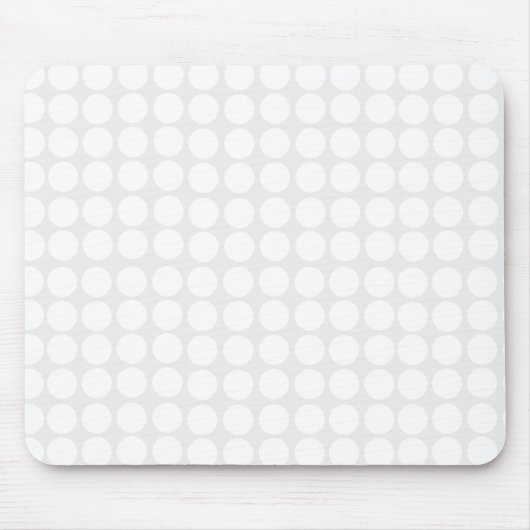 Moderne weiße Tupfen Mousepad (Vorne)