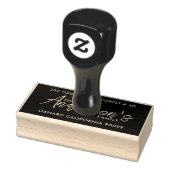 Moderne weiße Typografie in Schwarz Gummistempel (Stempel)