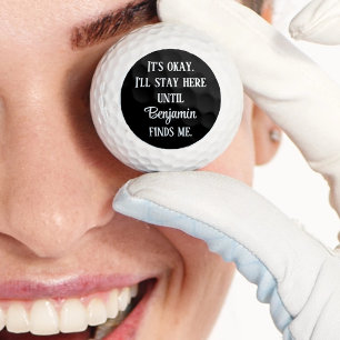 Moderne weiße Typografie lustiger Humor Witz verlo Golfball