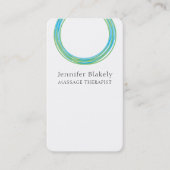 Moderne, weiße und Aquamarine Anstellungskarte Terminkarte (Vorderseite)