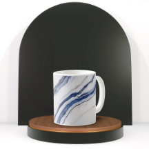 Moderne weiße und blaue minimalistische Marmoropti