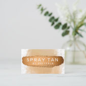 Moderne weiße und Bronze-Mobile Spray Tan Visitenkarte (Stehend Vorderseite)