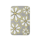 Moderne, weiße und gelbe Kreide auf grauem Boden Badematte (Vorderseite Vertikal)