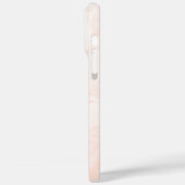 Moderne weiße und goldene Marmor Case-Mate iPhone Hülle (Rückseite / Links)