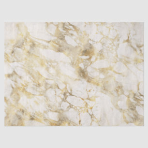 Moderne weiße und goldene Marmor-Optik Seidenpapier