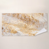 Moderne, weiße und goldfarbene Grundfarbe Tex Badehandtuch (Badehandtuch)